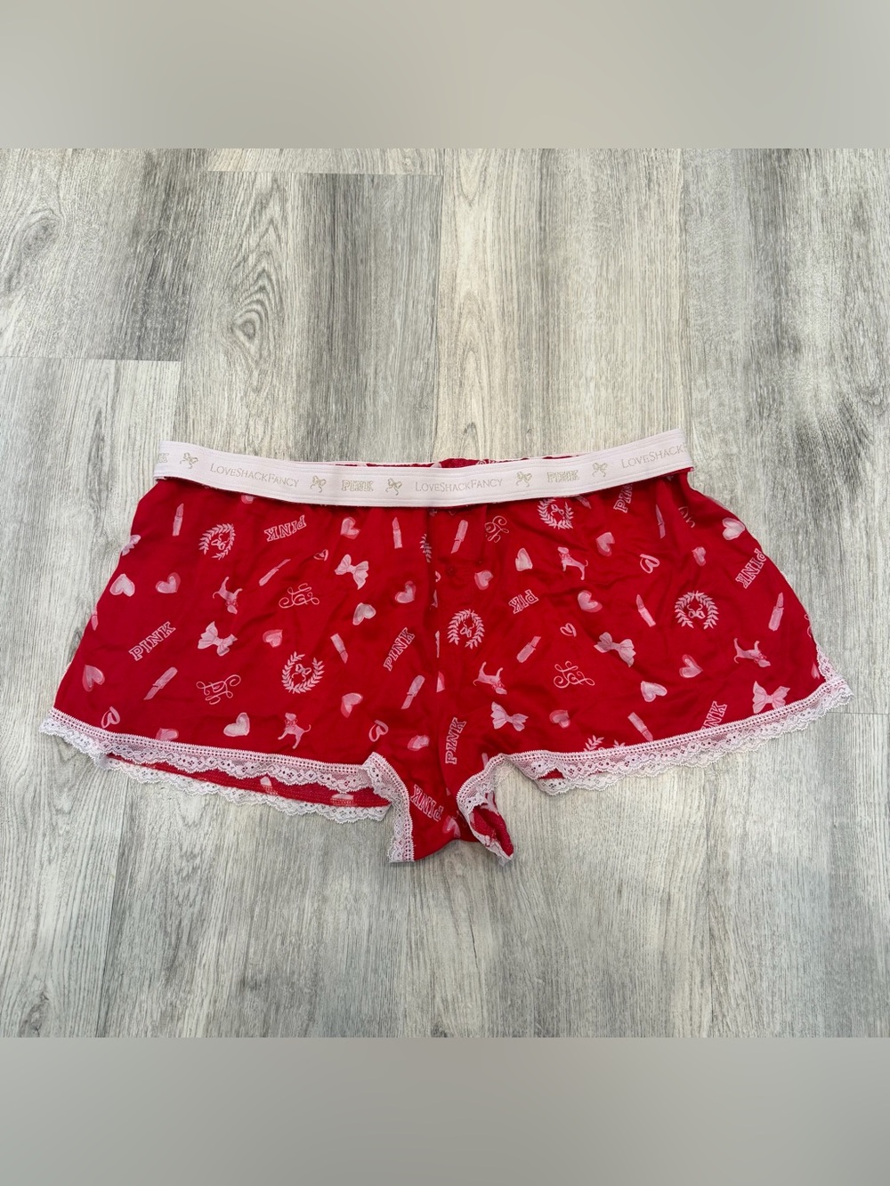 PINK Victoria’s Secret x LoveShackFancy Lace Lounge Sleep Shorts XL